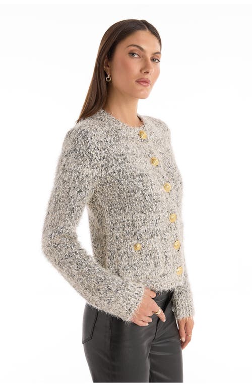 The Noli Shop Joana Knit Cardigan In Gray