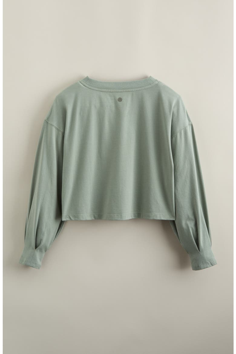 Kids' Relax Long Sleeve V-Neck T-Shirt, Alternate, color, GREEN LILYPAD