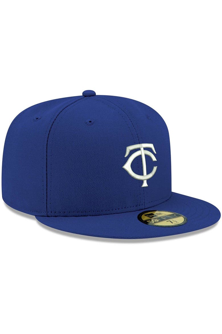 Men's New Era Royal Minnesota Twins White Logo 59FIFTY Fitted Hat, Alternate, color, Royal