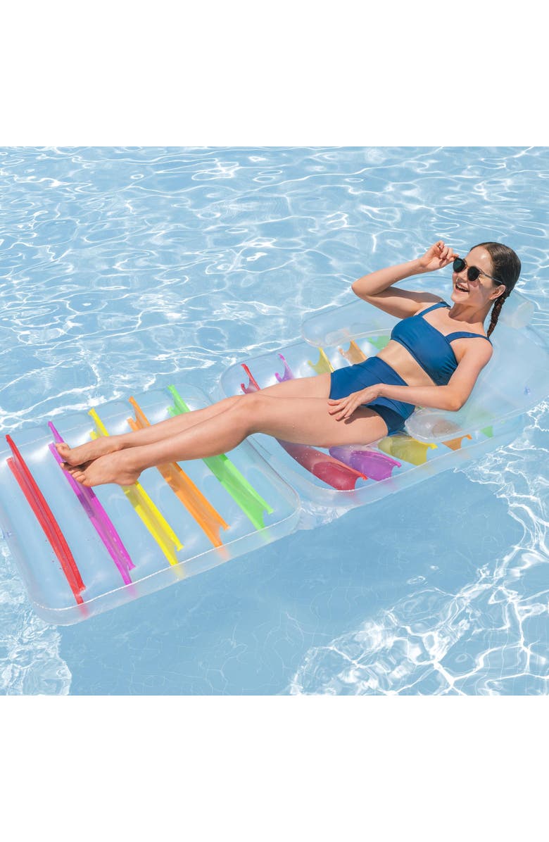 Bestway International, Ltd High Fashion Folding Lounge Chair, Alternate, color, Multicolored