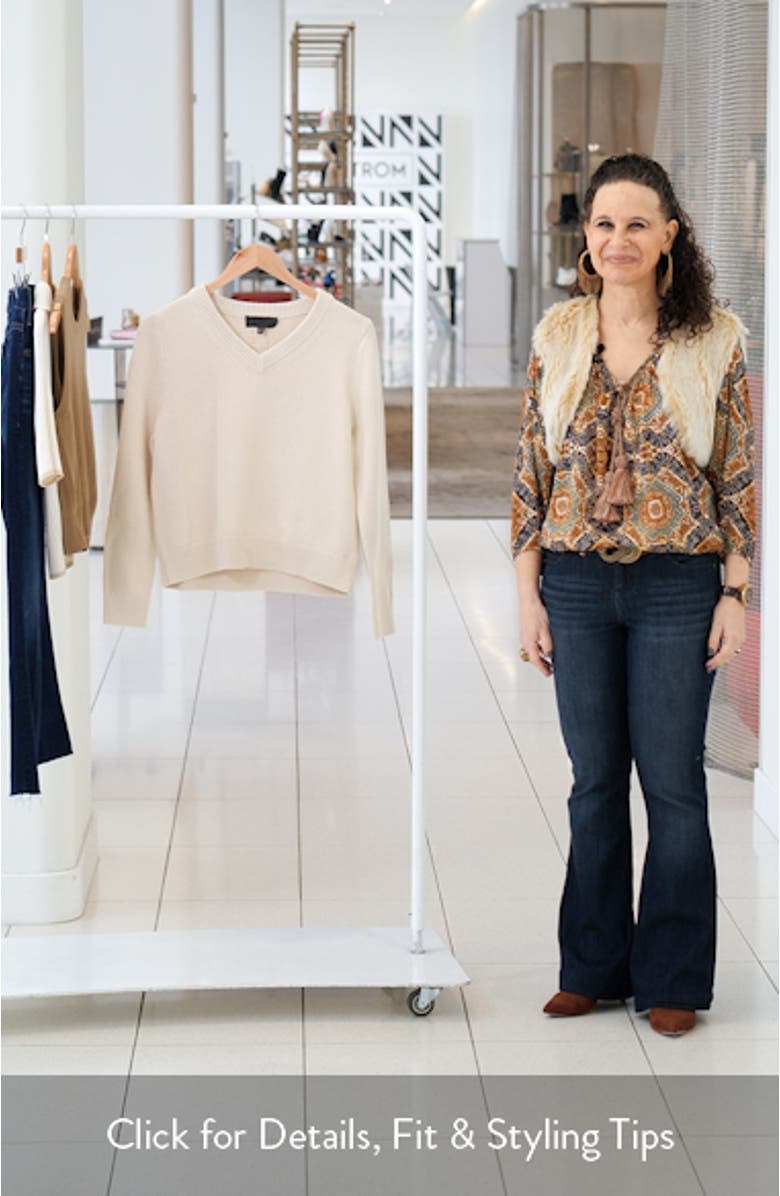 Priya Cotton & Silk V-Neck Sweater, sales video thumbnail