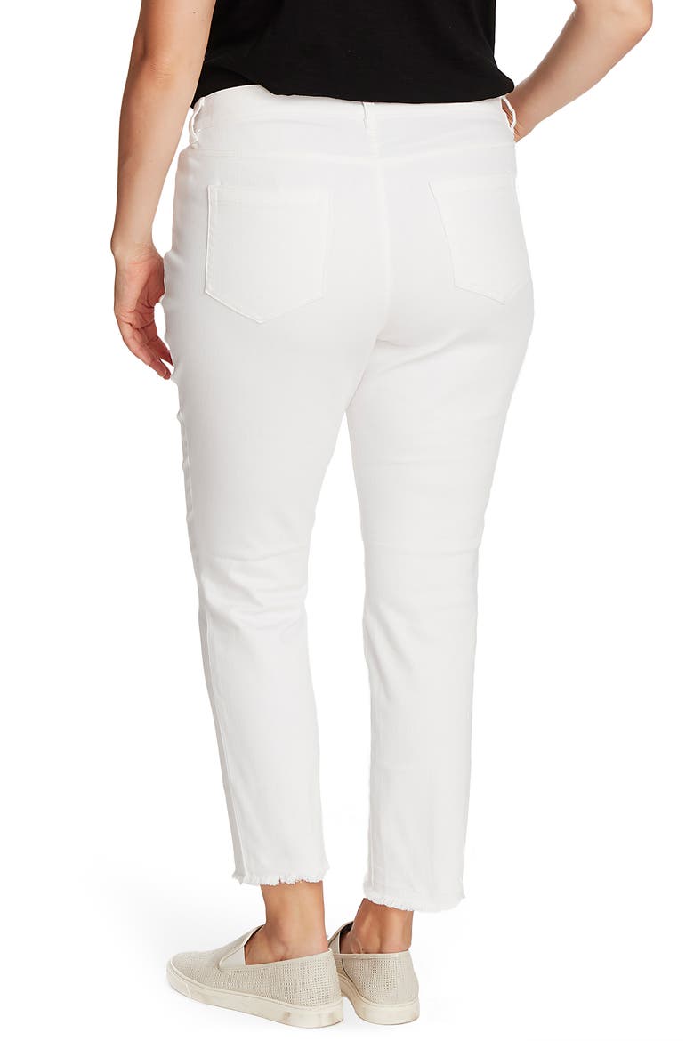 Fray Hem Jeans, Alternate, color, ULTRA WHITE