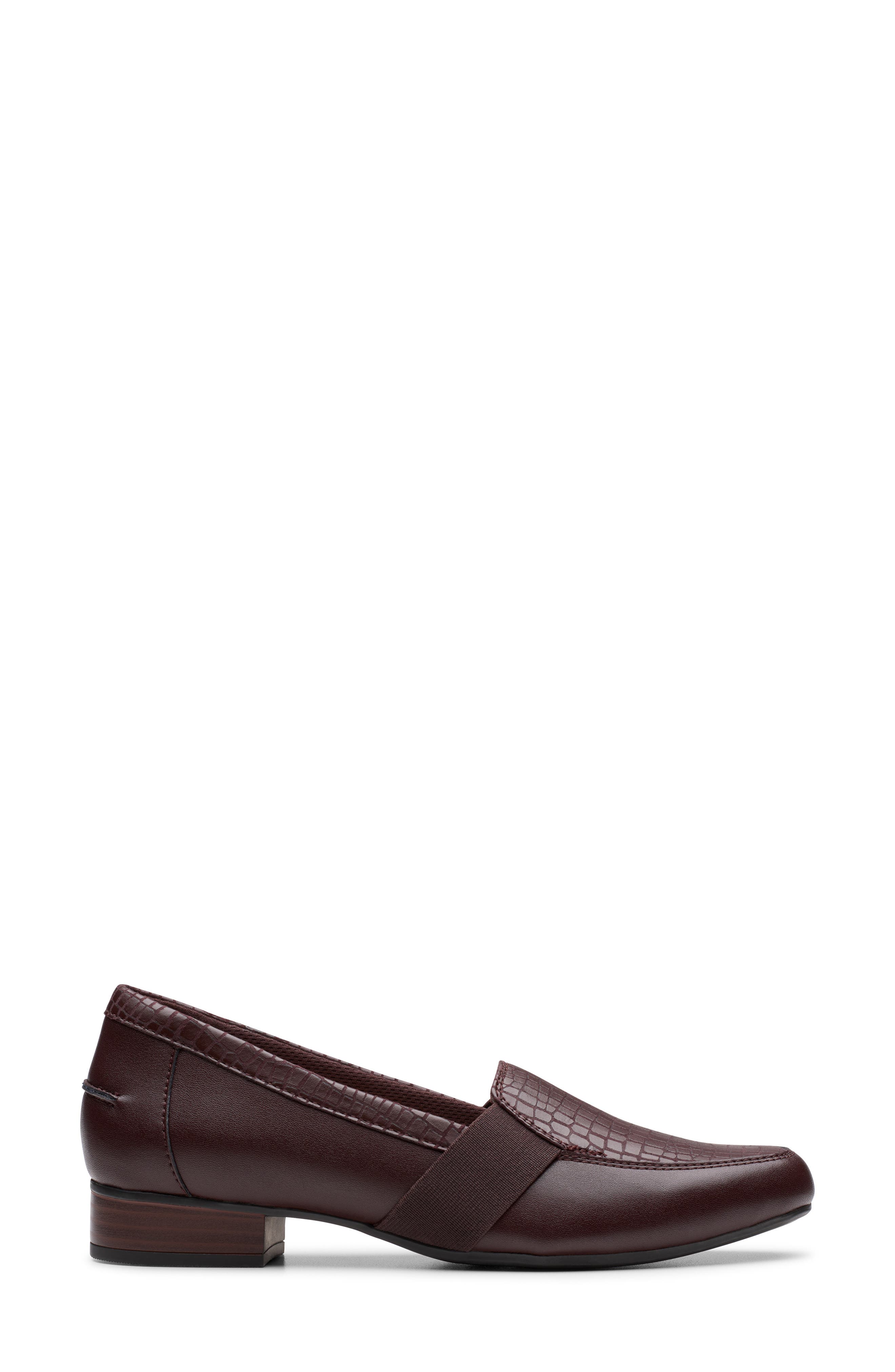 Clarks<sup>®</sup> Julilet Beat Loafer, Alternate, color, Merlot Lea