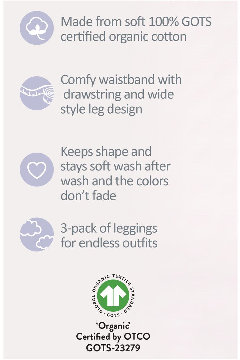 Kids' Wilder 3-Pack Organic Cotton Sweatpants, Alternate, color, FROST