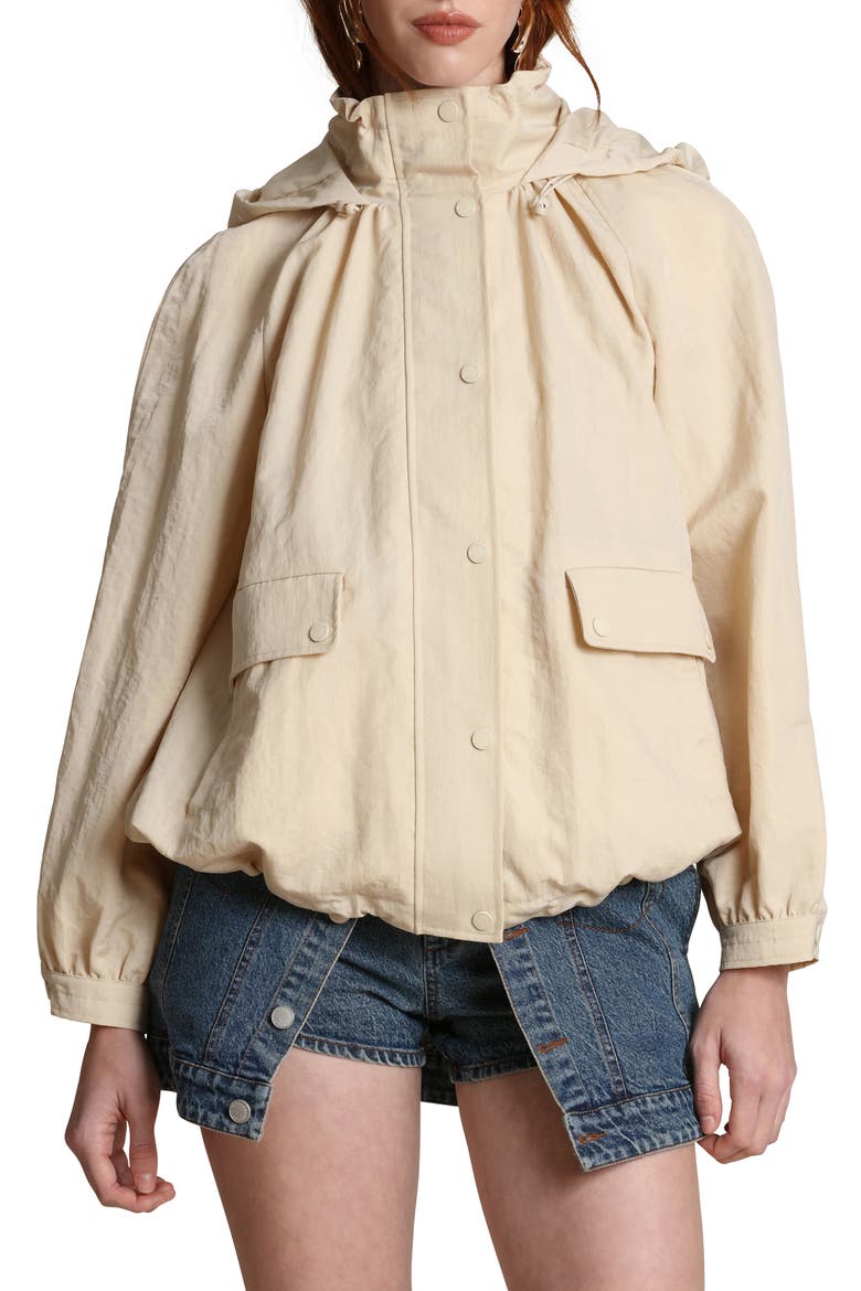 Balloon Bomber Jacket, Alternate, color, IVORY