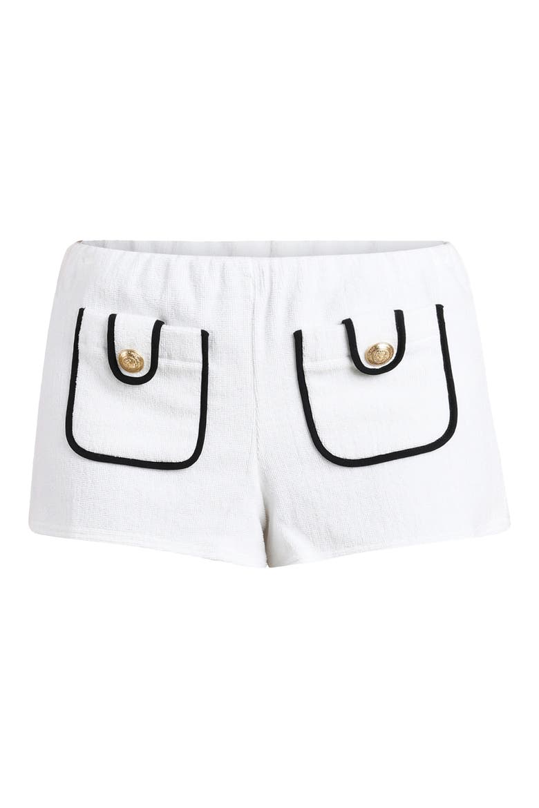 Fine Line Amiya Cotton Cover-Up Shorts, Alternate, color, WHITE