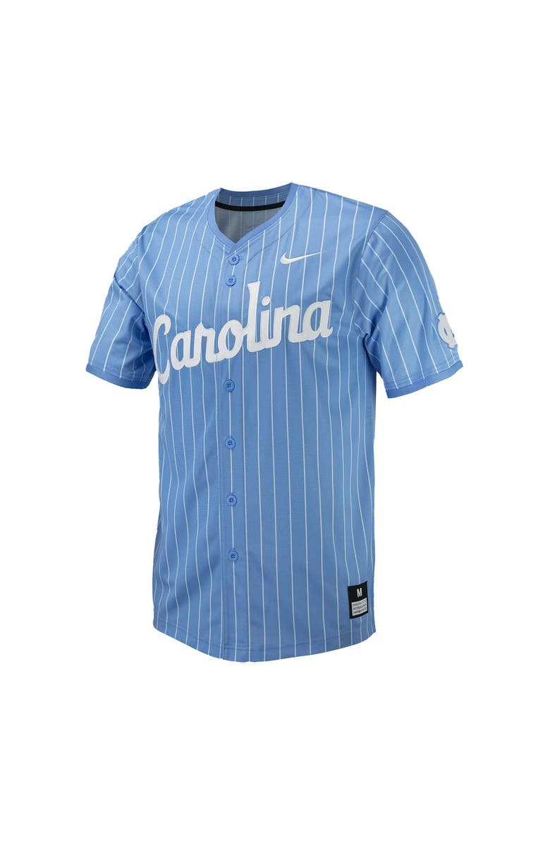 Nike Men's Nike Carolina Blue North Carolina Tar Heels Pinstripe Replica Baseball Jersey, Alternate, color, 