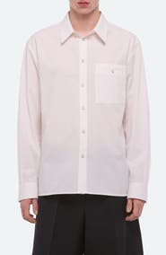 Helmut Lang Relaxed Solid Cotton Button-Up Shirt