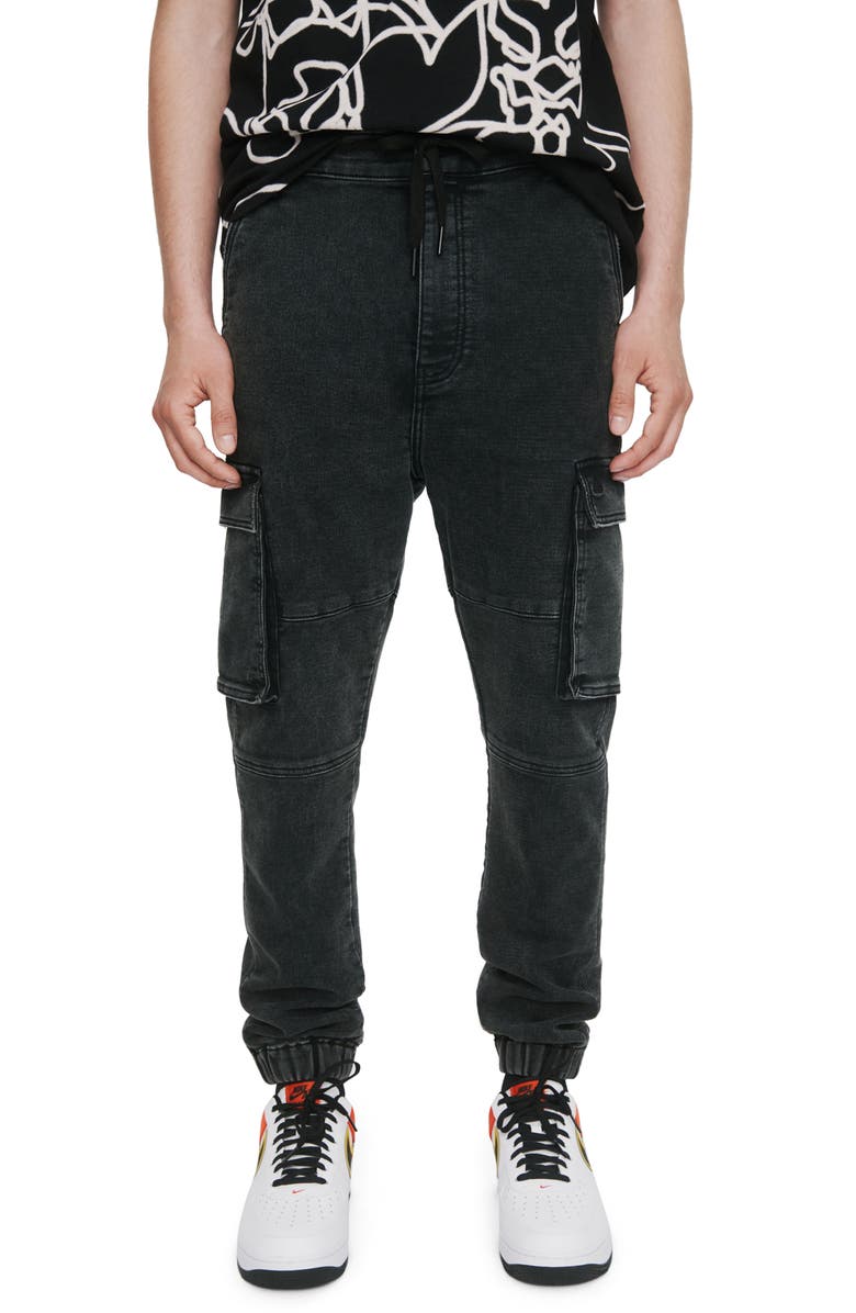 elevenparis Men's Cargo Pocket Denim Joggers, Main, color, 