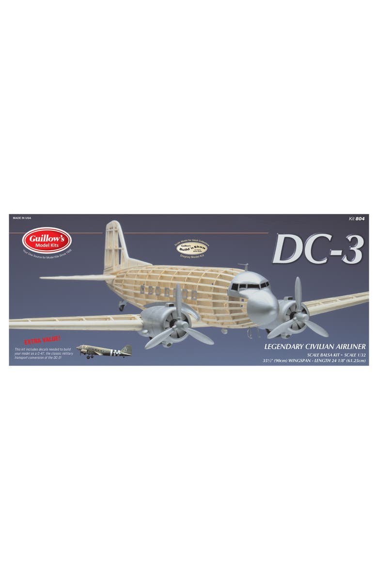 Guillow
s Douglas Dc3 Model Kit, Alternate, color, Multicolored