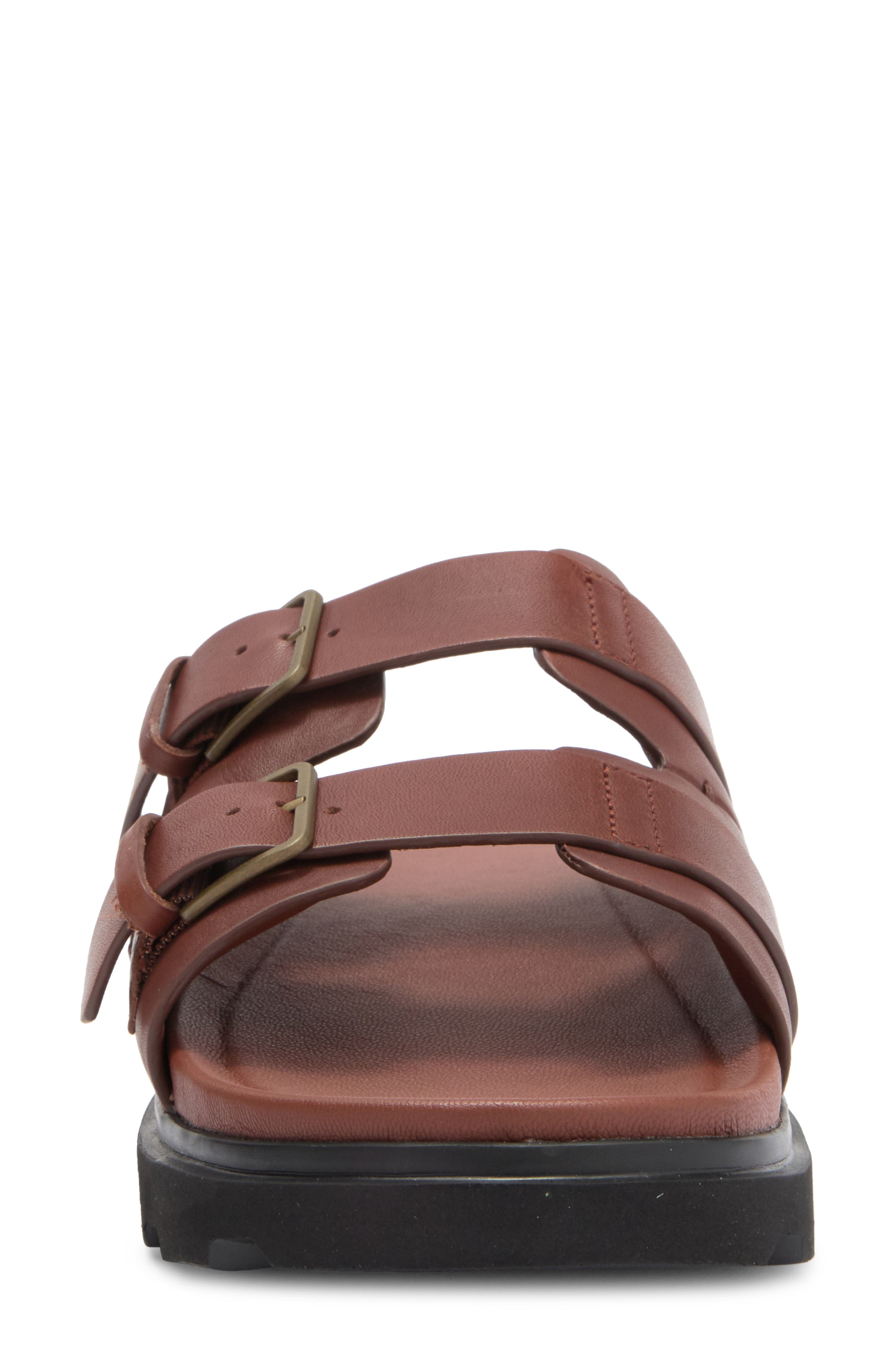 UGG<sup>®</sup> Capitola Buckle Slide Sandal, Alternate, color, Cognac