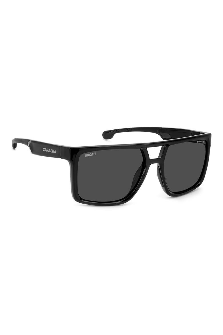 Carduc 018/S 58mm Rectangle Sunglasses, Alternate, color, BLACK