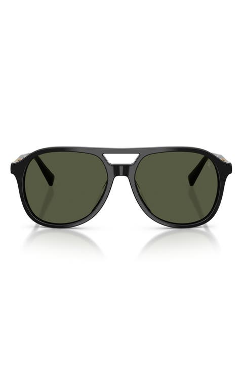 56mm Pilot Sunglasses