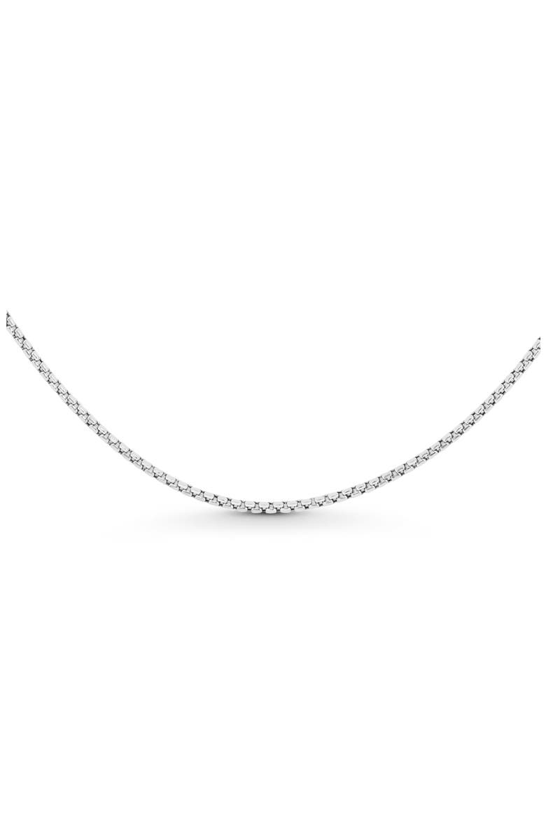 Men's 14K Gold Round Box Chain Necklace (Online Trunk Show), Alternate, color, 14K WHITE GOLD