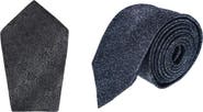 Trafalgar Esteban Scrolling Vines Silk Necktie and Pocket Square Bundle