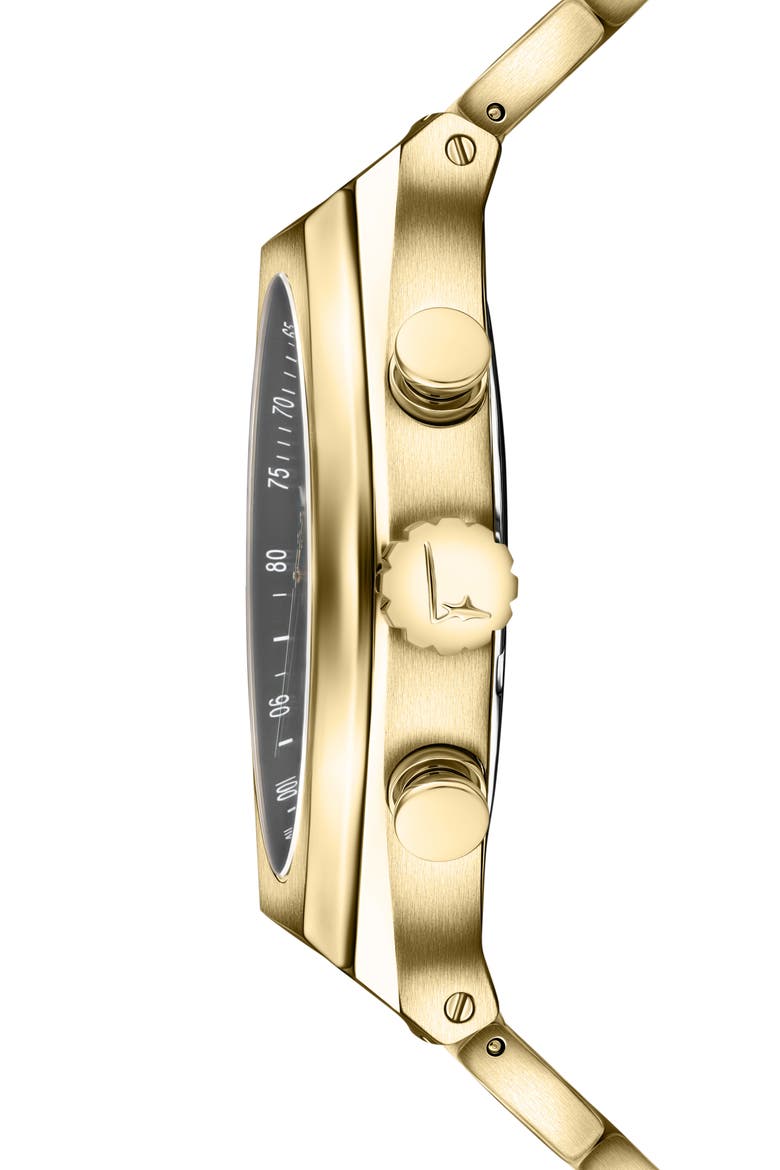 Tonneau Chronograph Bracelet Watch, 42mm, Alternate, color, YELLOW GOLD