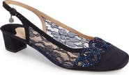 J. Reneé Faleece Crystal Embellished Slingback Pump