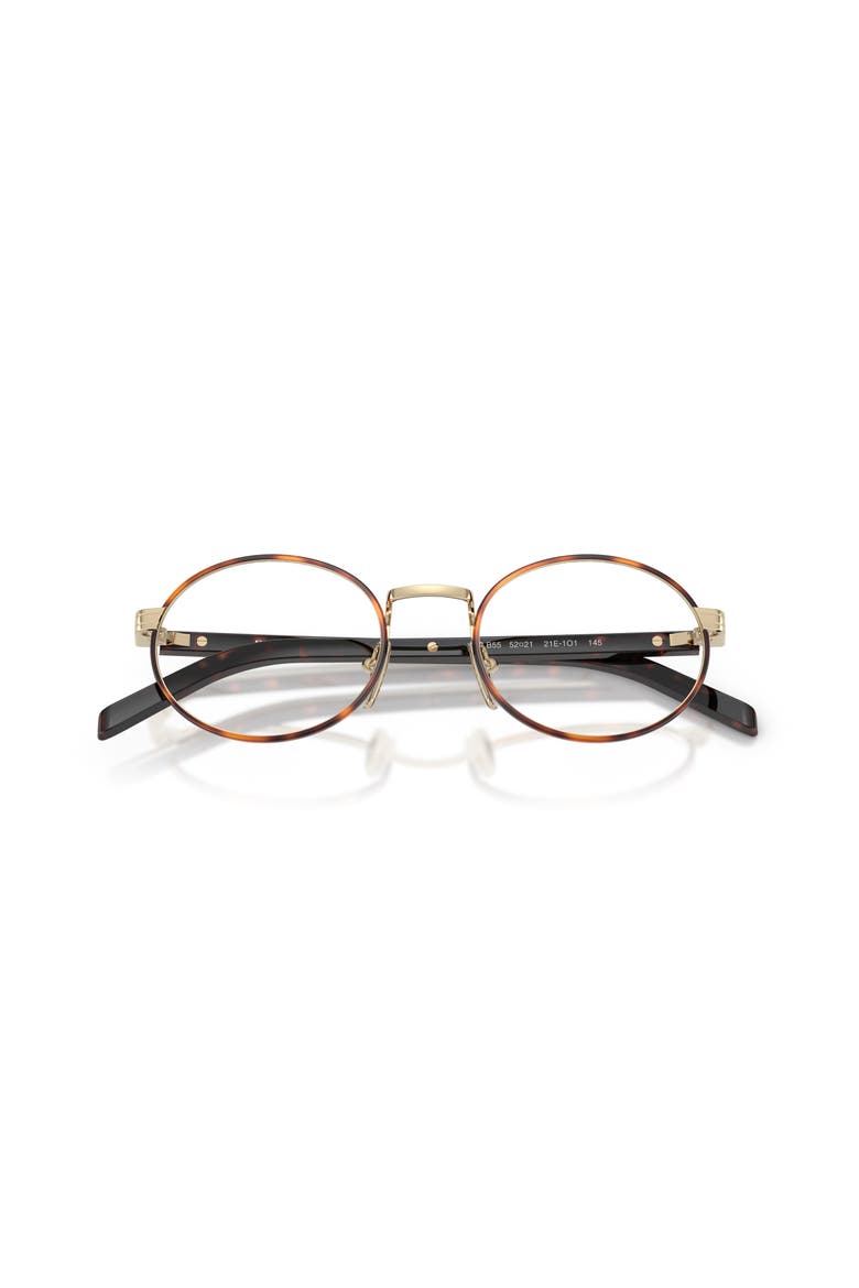 52mm Oval optical glasses, Alternate, color, Tortoise