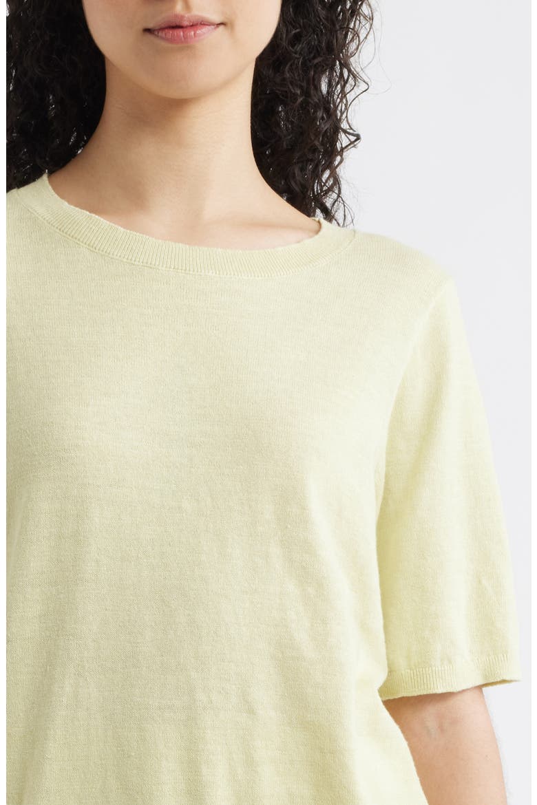 Isabella Cotton & Linen Knit Sweater & Maxi Skirt Set, Alternate, color, LEMONGRASS