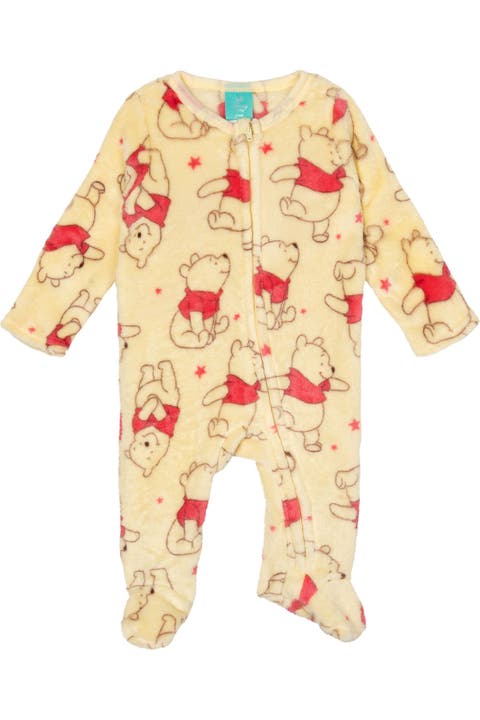 Winnie The Pooh Girls' Fleece Footed Sleep N' Play (baby)