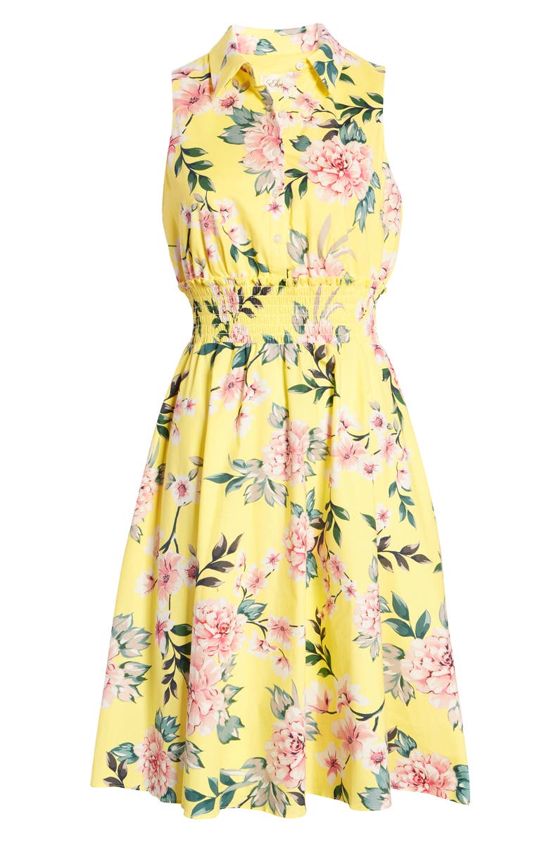 Eliza J Sleeveless Fit & Flare Shirtdress, Alternate, color, 