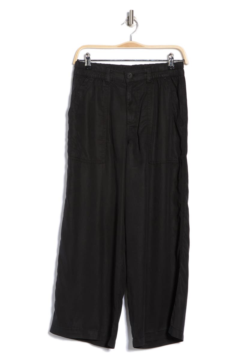 Sanctuary Wanderer Crop Wide Leg Pants, Alternate, color, Washed Bla