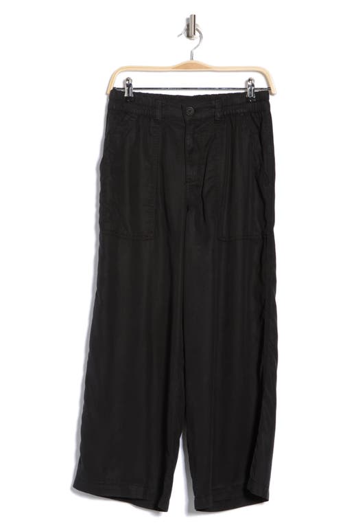 Sanctuary Wanderer Crop Wide Leg Pants In Washed Black
