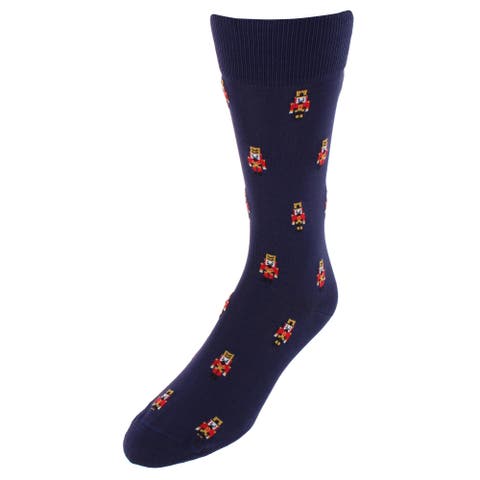 Nutcracker Army Holiday Mid Calf Mercerized Cotton Socks