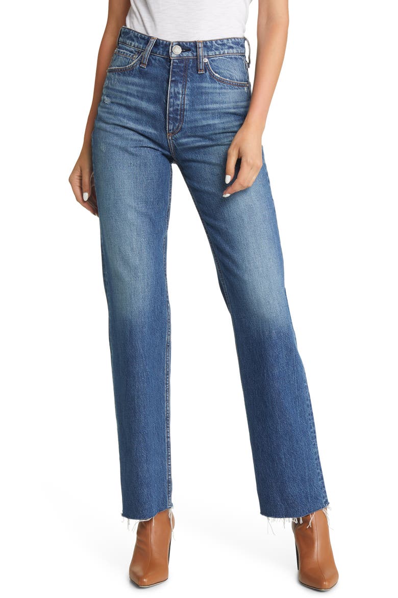 Alex High Waist Straight Leg Jeans, Main, color, ASH2