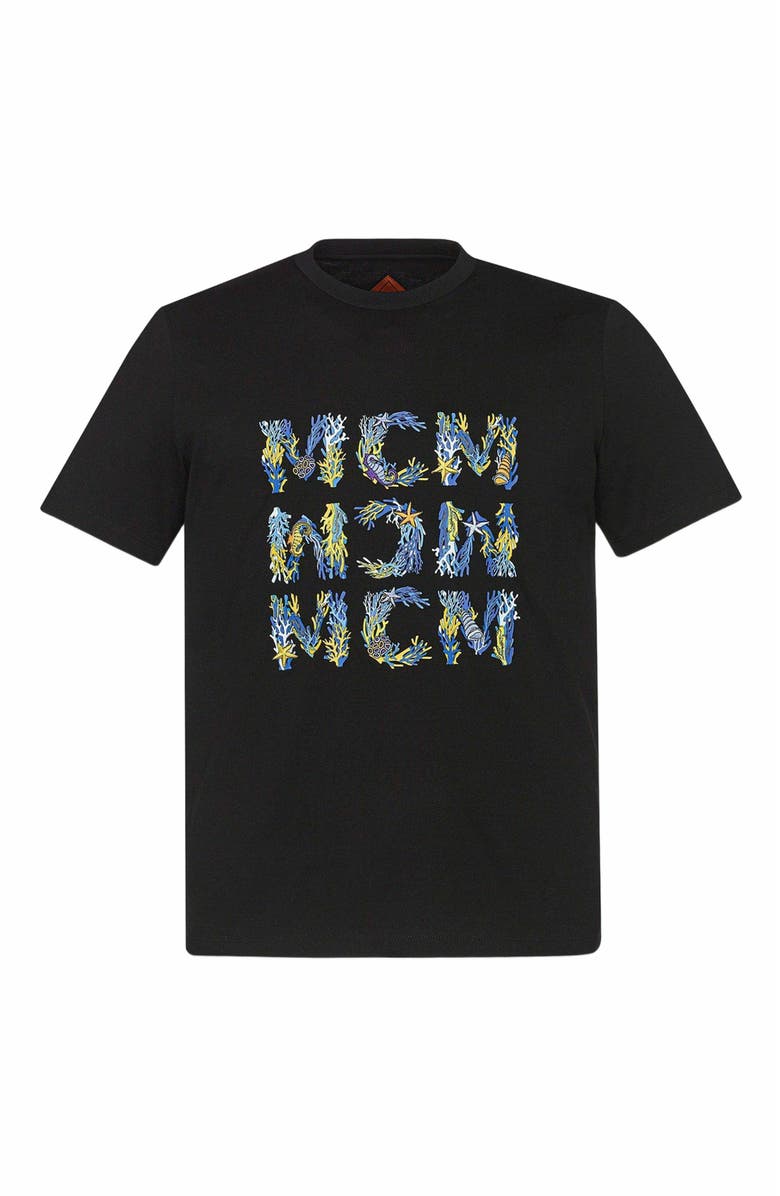 MCM Aquatic Logo T-Shirt in Organic Cotton, Alternate, color, 