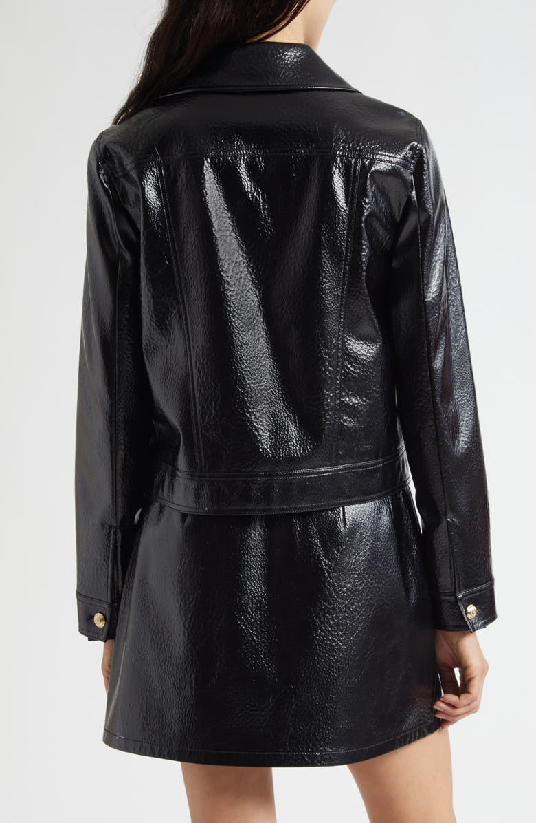 Cinq à Sept Jenn Faux Leather Jacket, Alternate, color, Black