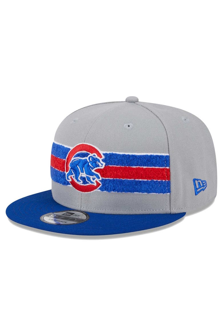 Men's New Era Gray/Royal Chicago Cubs Band 9FIFTY Snapback Hat, Main, color, Gray