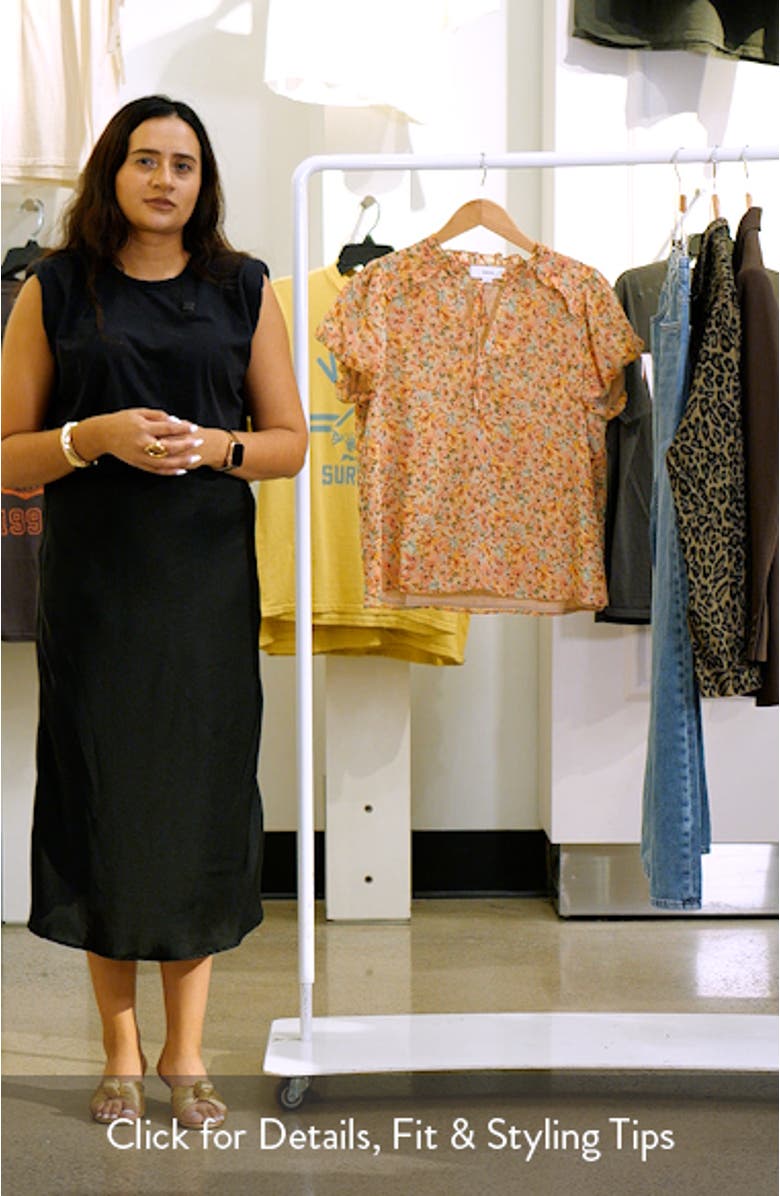 Floral Puff Sleeve Top, sales video thumbnail