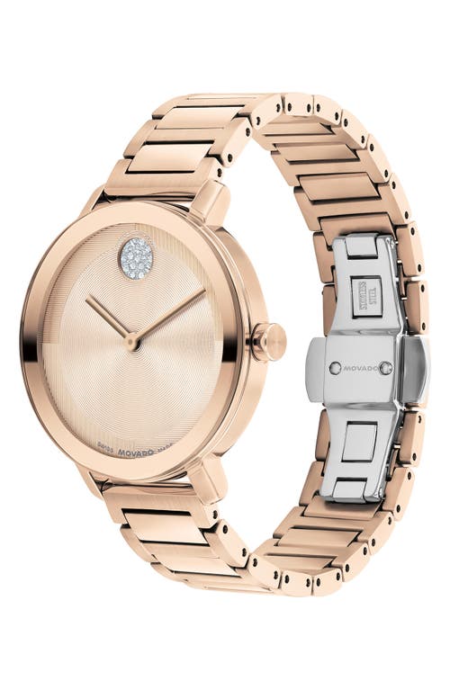 Movado Women's Bold Evolution 2.0 Swiss Quartz Ionic Plated Light Rose Gold Steel Watch, 34mm In Rose Gold