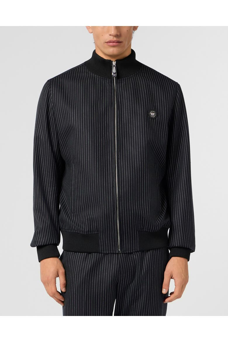 Classic Tracksuit Jacket Stripes Stripes Men, Main, color, black