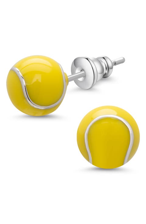 Kids' 3D Tennis Ball Stud Earrings