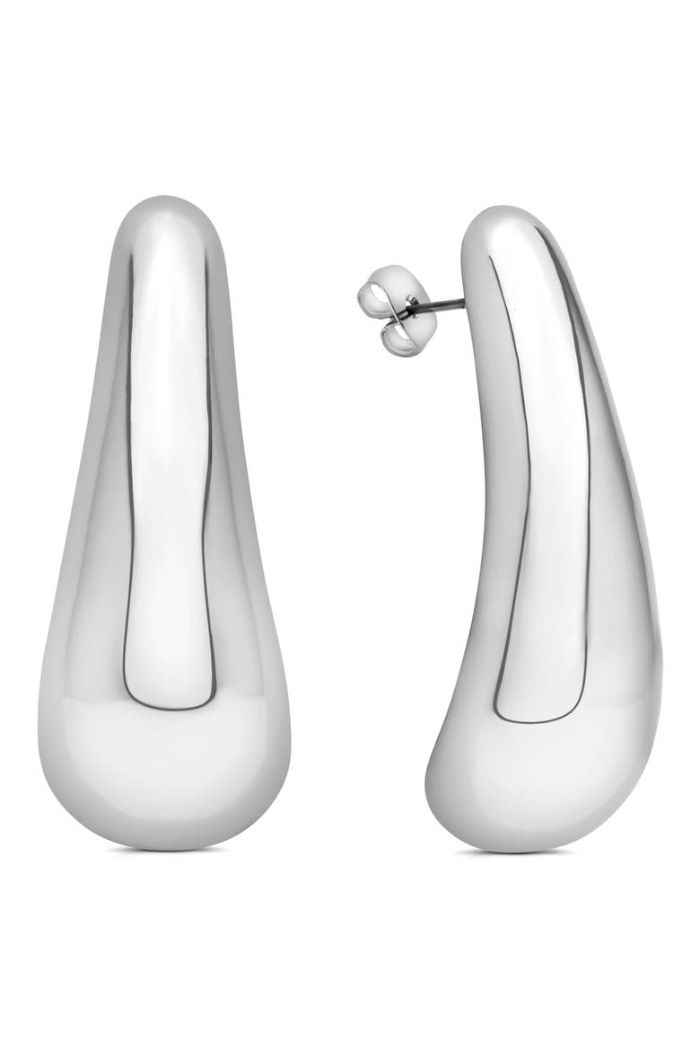 Raindrop Statement Earrings, Main, color, RHODIUM
