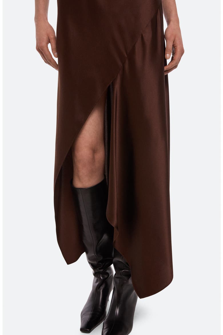 Asymmetric Silk Satin Midi Skirt, Alternate, color, SERRA