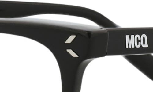 Alexander Mcqueen Mcqueen 50mm Cat Eye Optical Glasses In Black Black Transparent