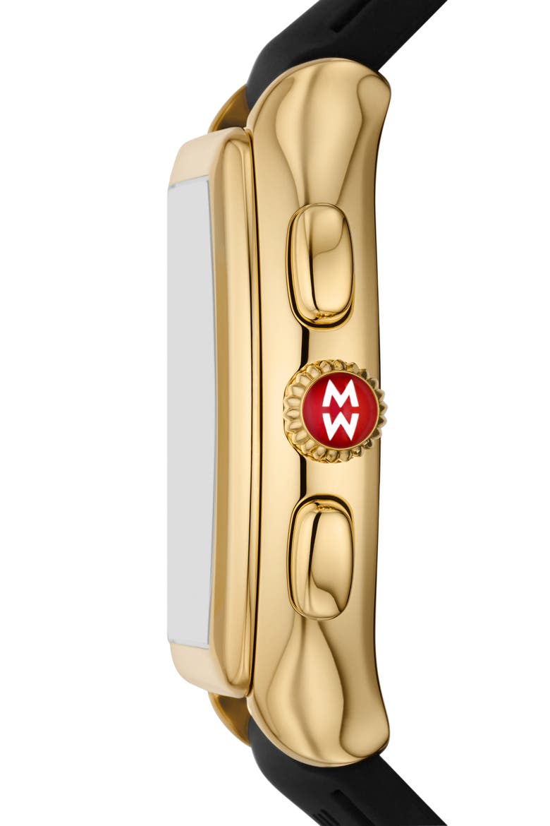 Releve Sport Silicone Strap Watch, 45mm, Alternate, color, GOLD