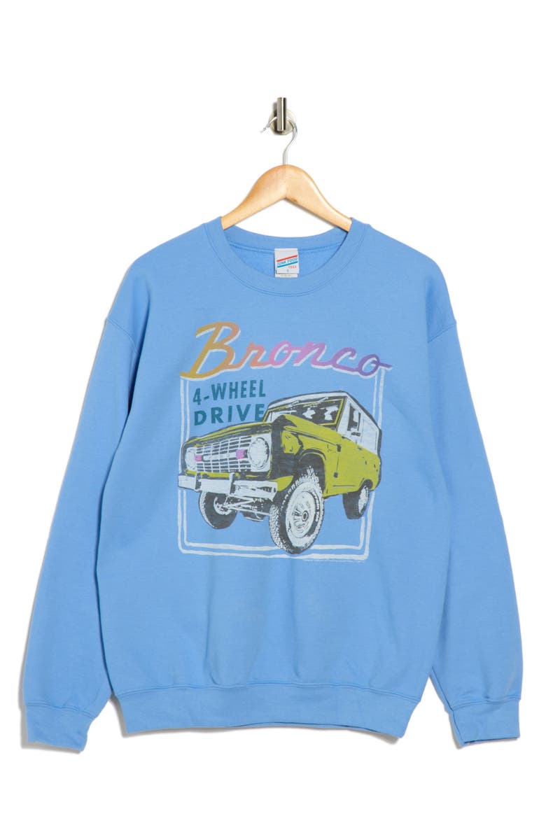 Junk Food Bronco Graphic Sweatshirt, Alternate, color, Carolina Blue