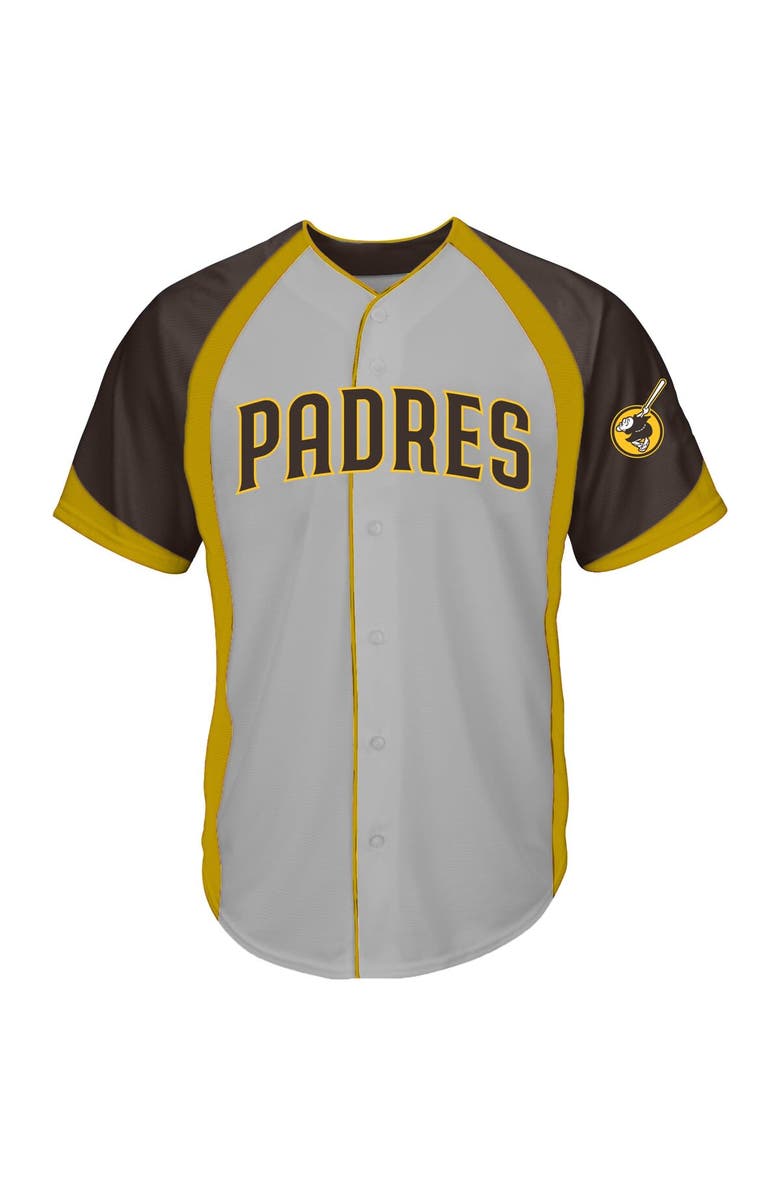 PROFILE Men's Profile  Gray San Diego Padres Big & Tall Colorblock Team Fashion Jersey, Main, color, 
