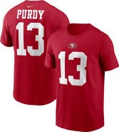 Nike Men's Nike Brock Purdy Scarlet San Francisco 49ers Player Name & Number T-Shirt