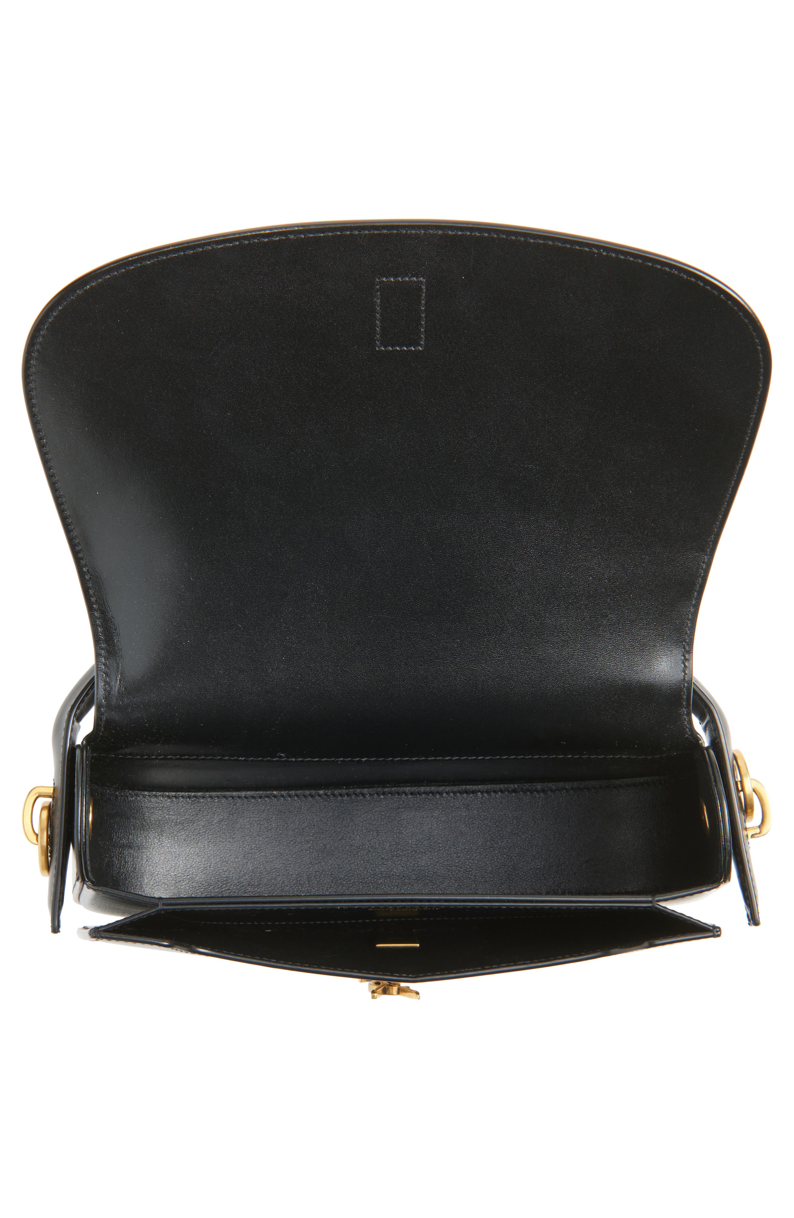Saint Laurent Voltaire Leather Crossbody Bag, Alternate, color, Nero