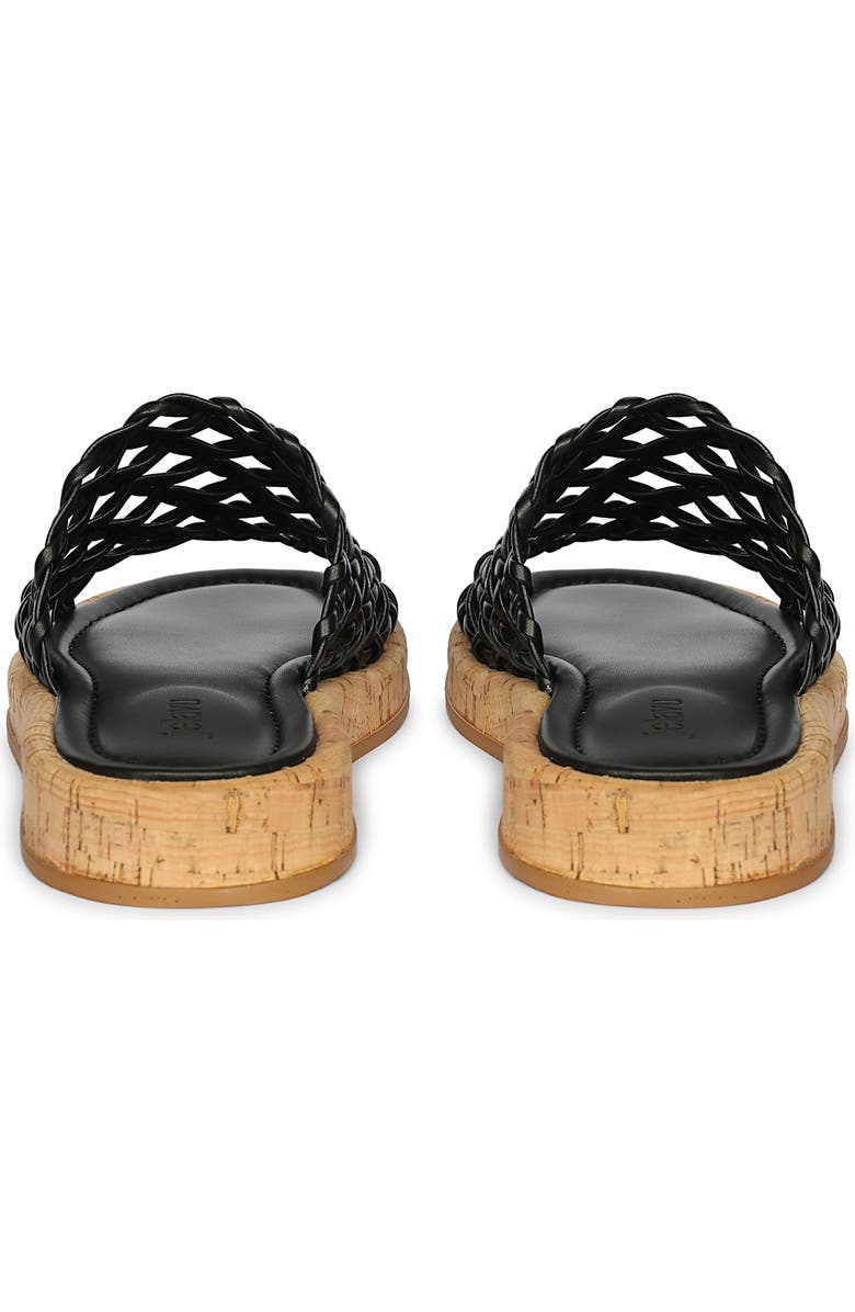 Jelavu Cloud Woven Leather Cork Slide Sandal, Alternate, color, Black