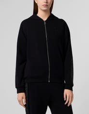 PHILIPP PLEIN Zip Hoodie Strass Band Women