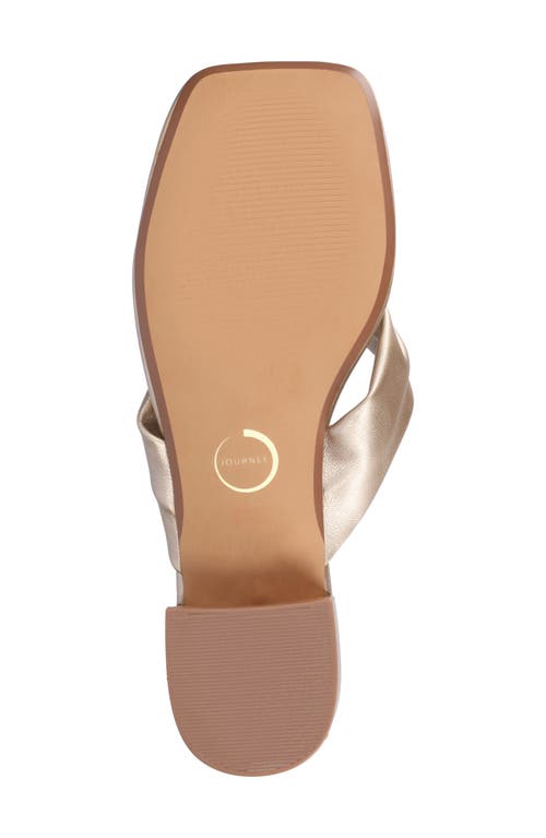 Shop Journee Collection Seelah Slide Sandal In Champagne