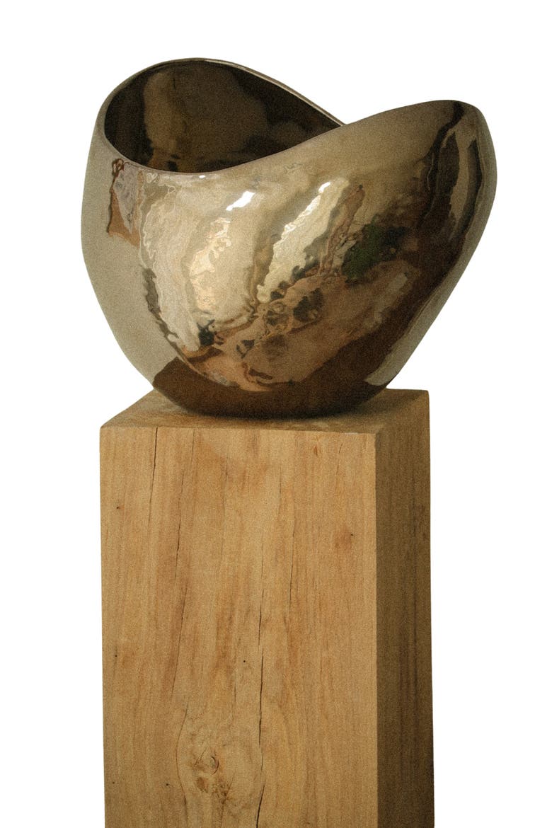 Golden Light Sculpture Candle, Main, color, GINGER GOLDEN