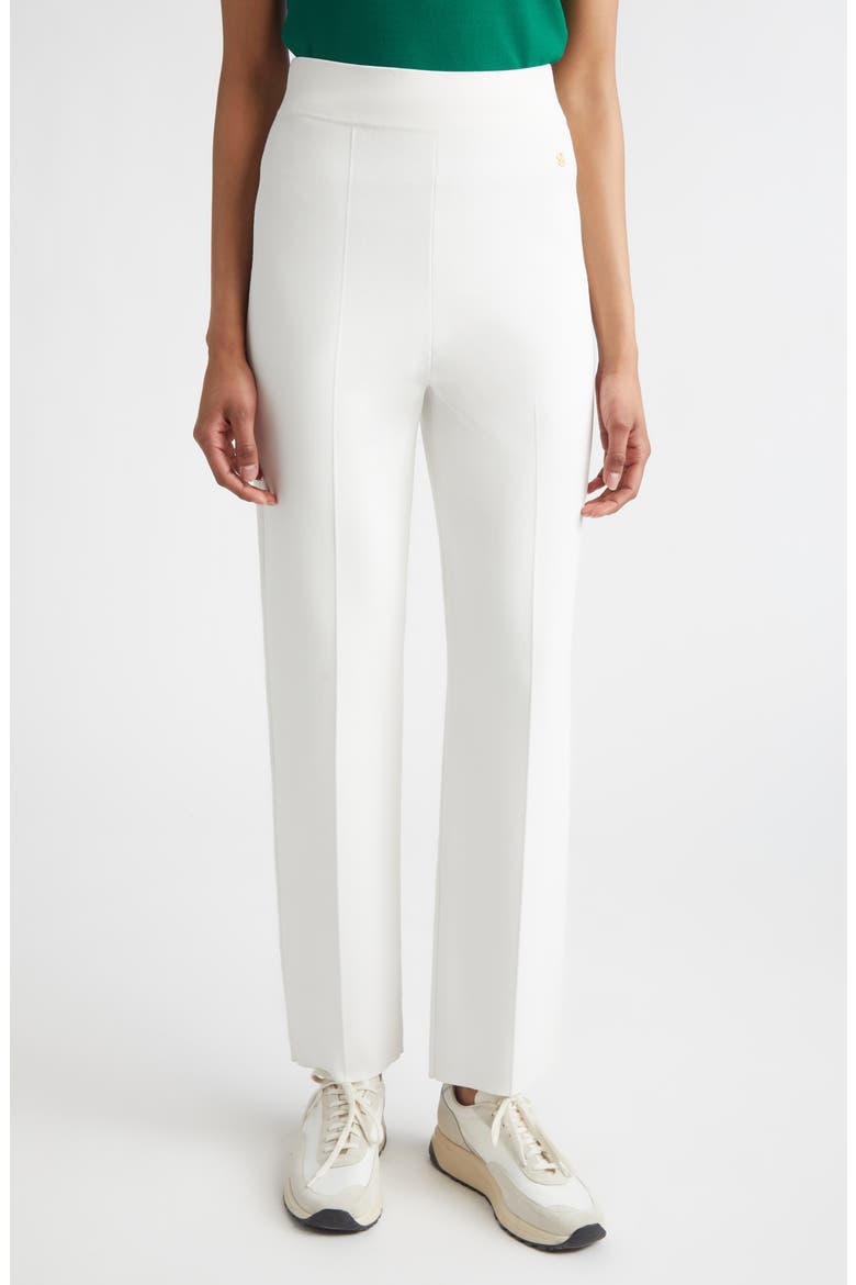 Dani Santa Roma Knit Pants, Main, color, BRIGHT WHITE
