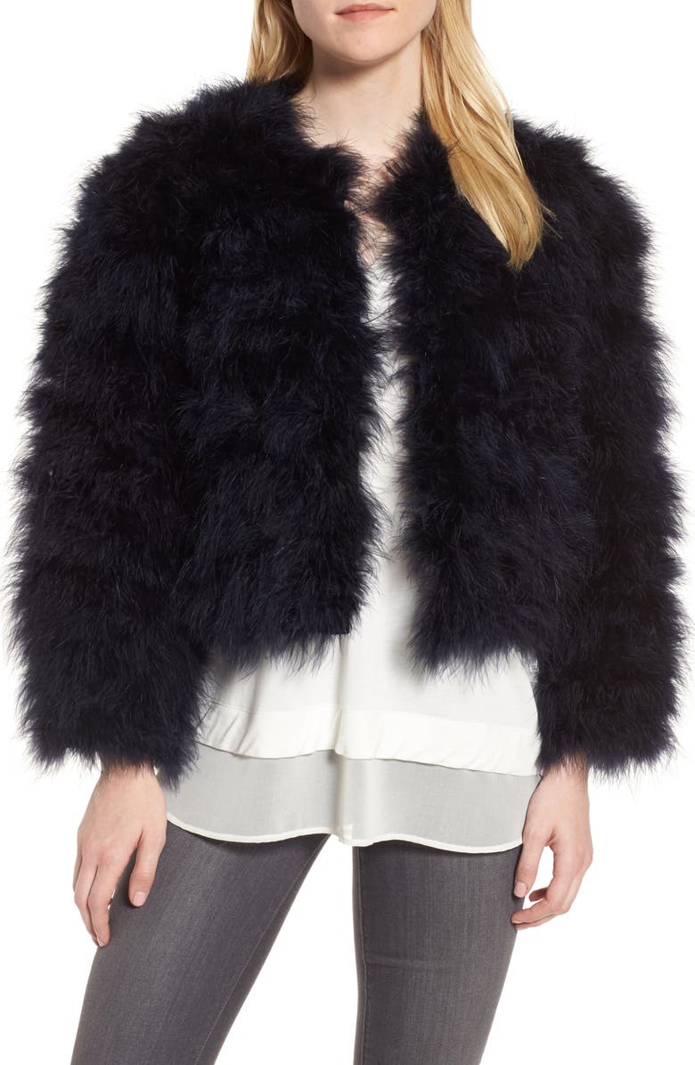 Chelsea28 Crop Feather Jacket, Main, color, 